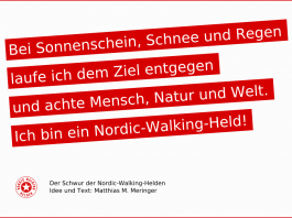 Der Schwur der Nordic-Walking-Helden