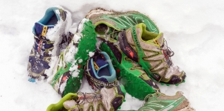 Nordic-Walking-Schuhe 2014 im Schnee