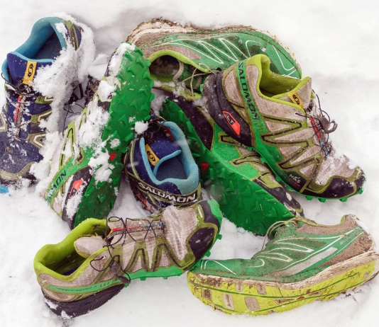 Nordic-Walking-Schuhe 2014 im Schnee
