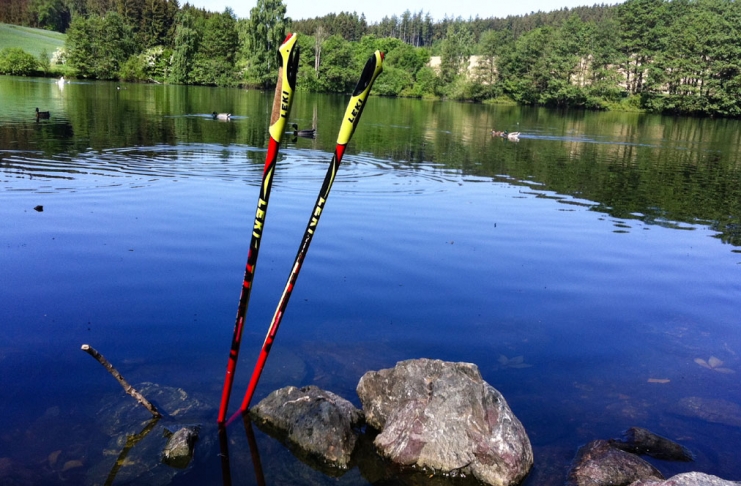 Nordic Walking morgens um Zehn am Pfaffenteich in Hof