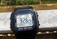 Uhr mit Nordic-Walking-Ultramarathon-Zeit